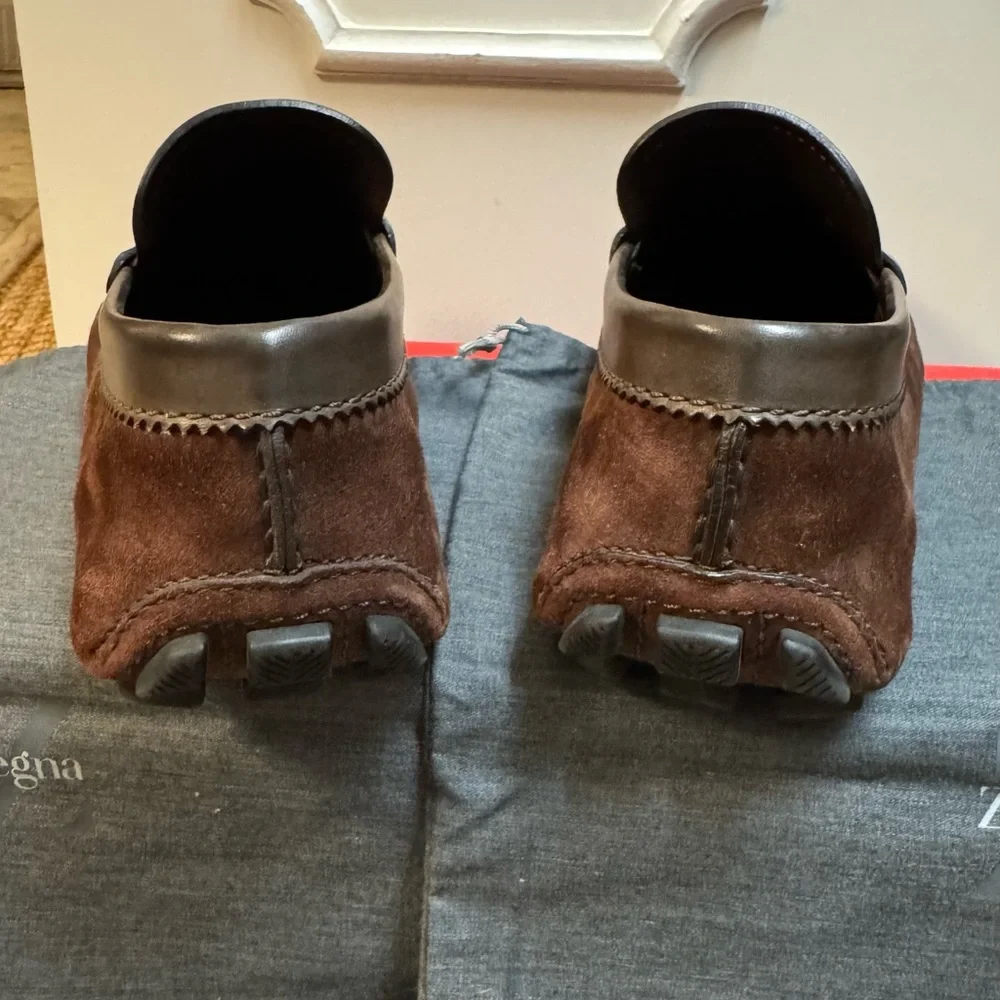 Zegna Suede Driving Loafers - Picture 4 of 8